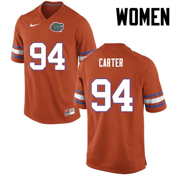 Florida Gators Women #94 Zachary Carter College Football Jersey Orange